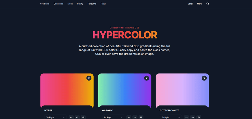 A collection of beautiful color gradients for your next project.