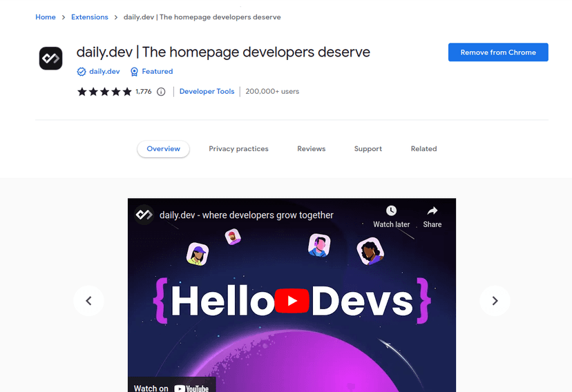 Get the best dev news and tutorials from across the web, delivered to your new tab.