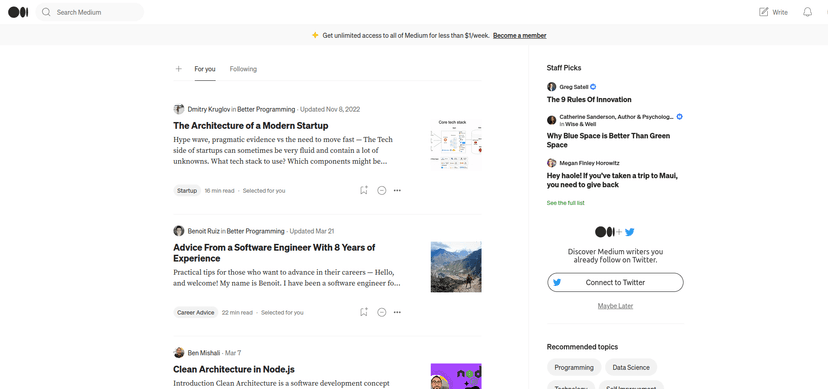 Medium is an open platform where readers find dynamic thinking, and where expert and undiscovered voices can share their writing on any topic.