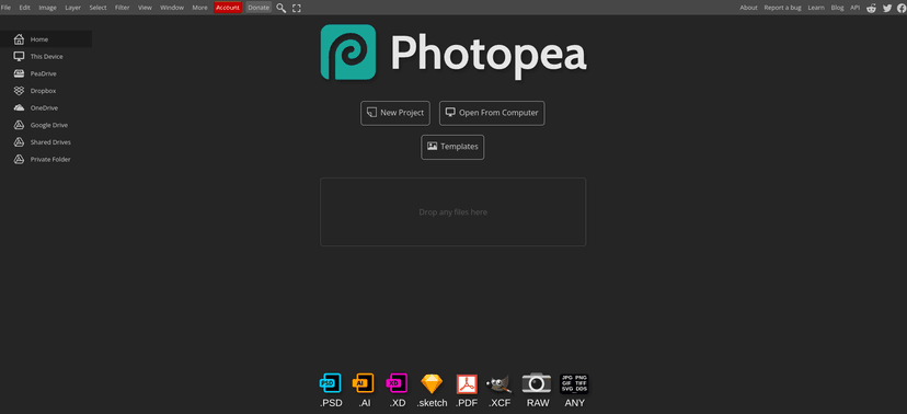 Photopea is a free online image editor, that runs without plugins. It can both read and save PSD files.