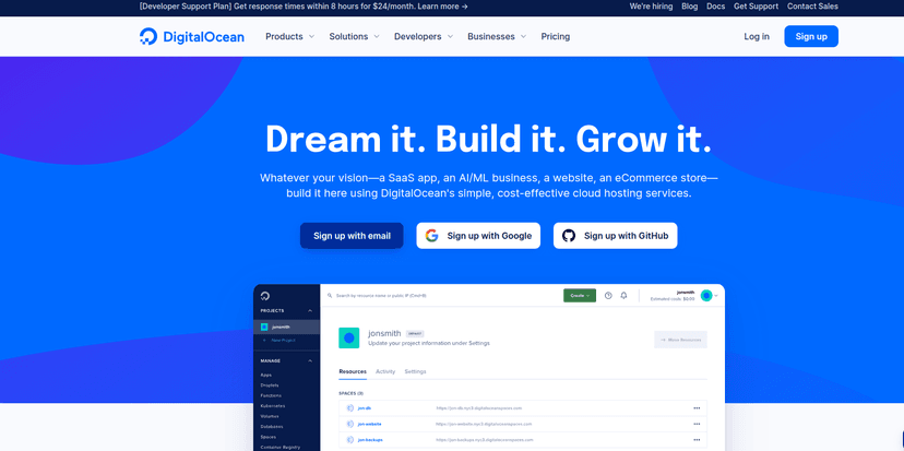 DigitalOcean, Inc. is an American cloud infrastructure provider headquartered in New York City with data centers worldwide. DigitalOcean provides developers cloud services that help to deploy and scale applications that run simultaneously on multiple computers.