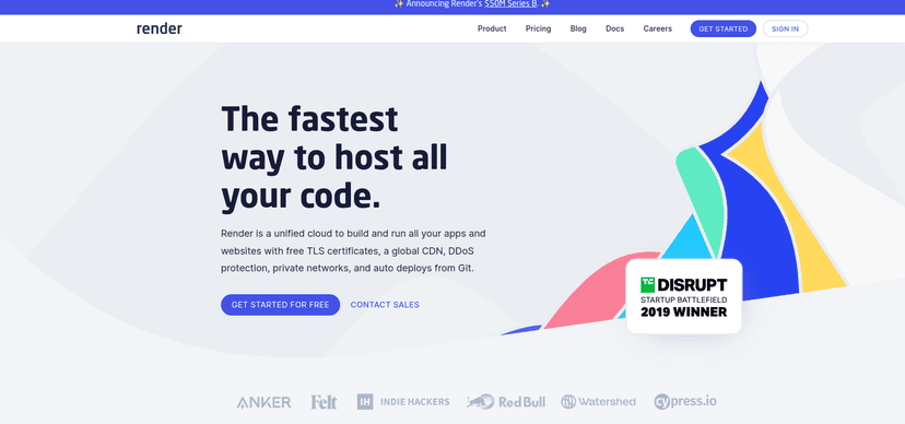 Render is a unified platform to build and run all your apps and websites with free SSL, global CDN, private networks and auto deploys from Git.